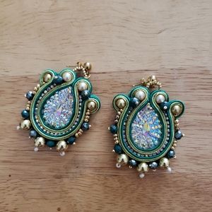 "Olivia" soutache dangle earrings